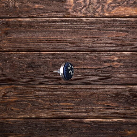 "Fialka" UNESCO "Modrotlač" Blueprint Stud Earrings - Artisan Crafted - Picture 2 of 3